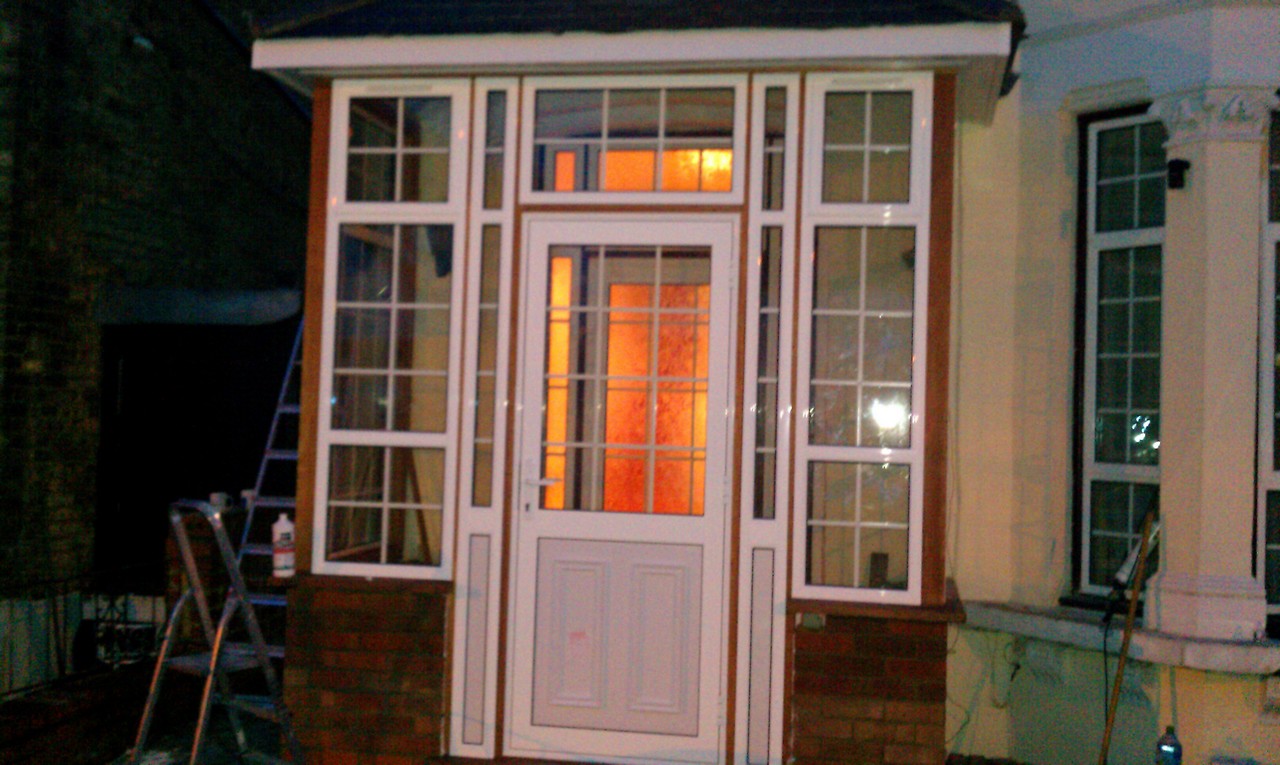 uPVC porch with Georgian bar glazing installed in Aldgate